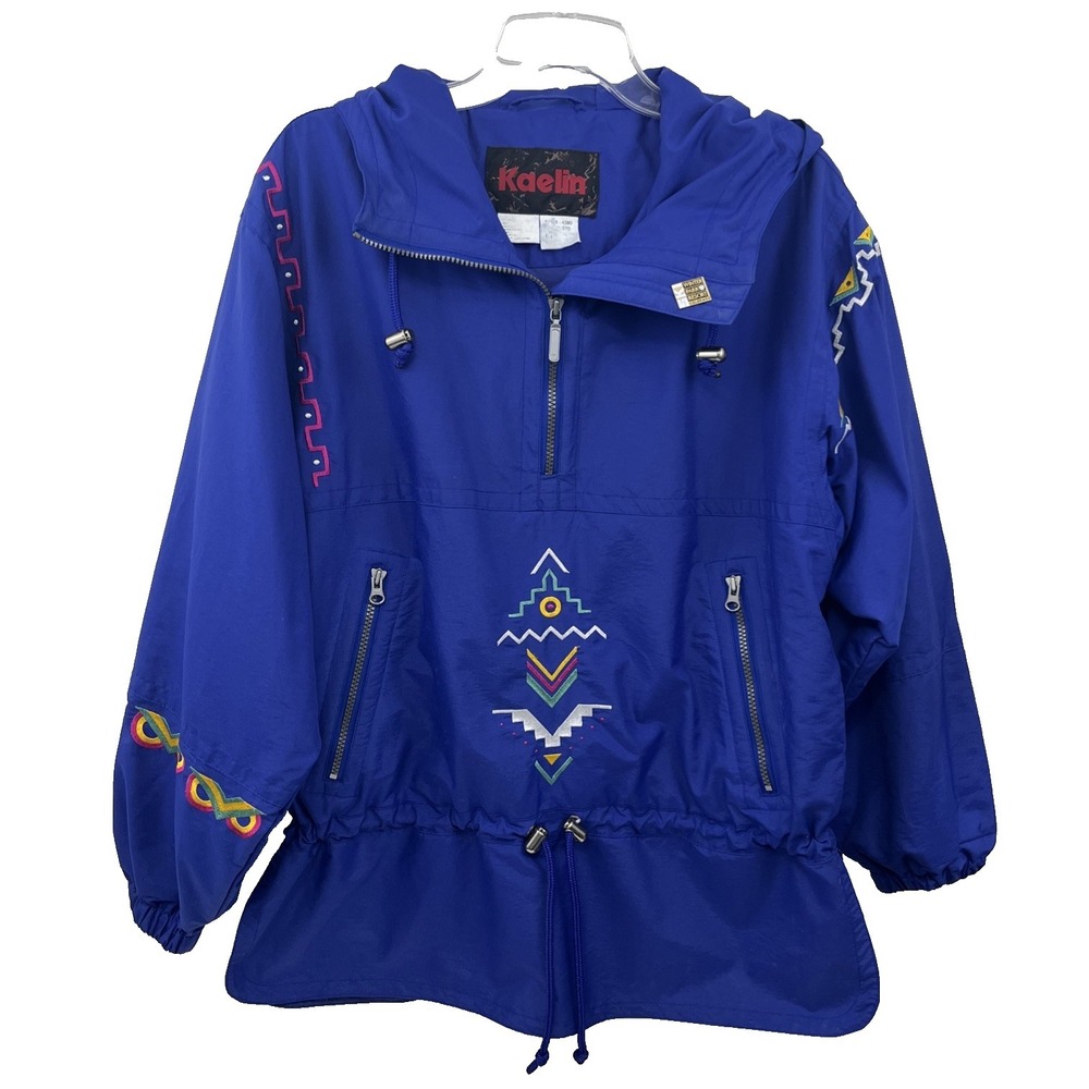 Kaelin Ski Jacket Anorak Vintage 80s 90s Embroidered Purple Women's size 10/40